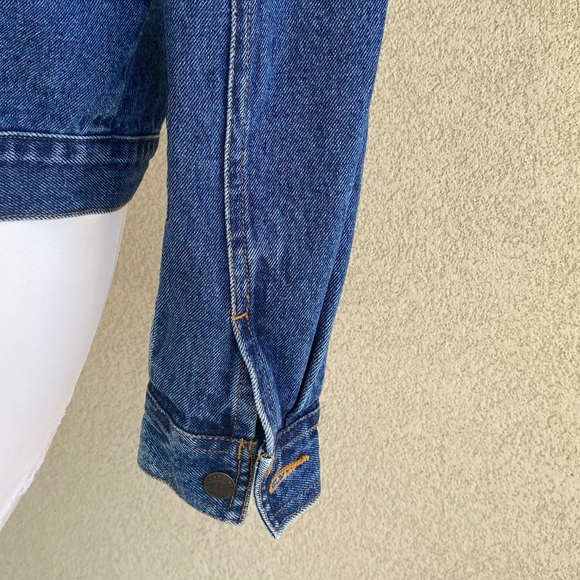 Vintage Bill Blass Heavy Blue Denim Jacket NEW - Picture 5 of 5